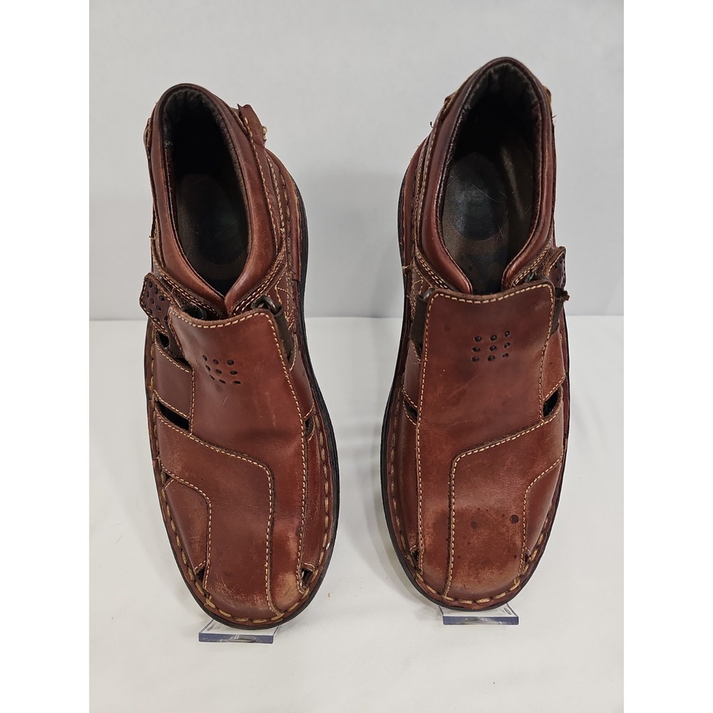 Streetcars Brown Leather Hook Loop Fisherman Sandal Comfort Men Shoe Size 10M